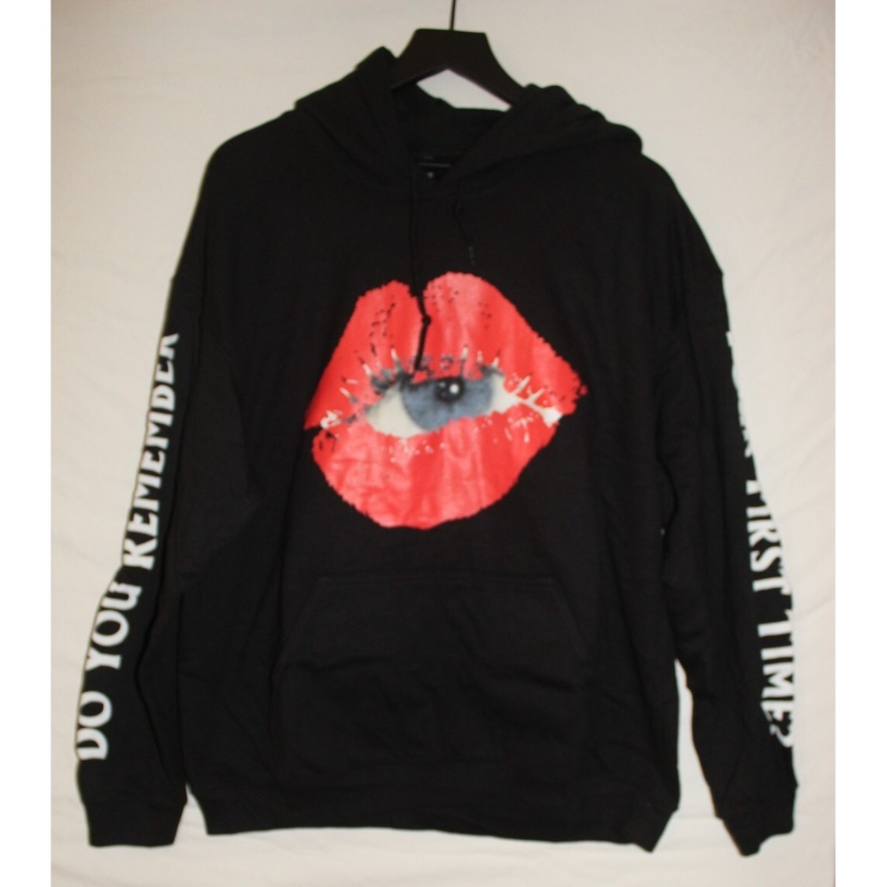 The Kid Laroi End Of The World US Tour 2022 Hoodie Adult Lips Size Large New BLK